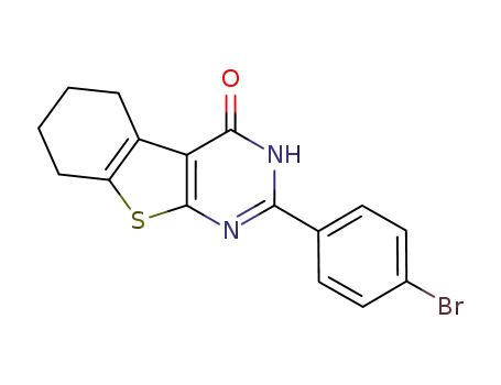 Molecular Structure of 142354-82-3 (2-(4-bromophenyl)-5,6,7,8-tetrahydrobenzo[4,5]thieno[2,3-d]pyrimidin-4(3H)-one)