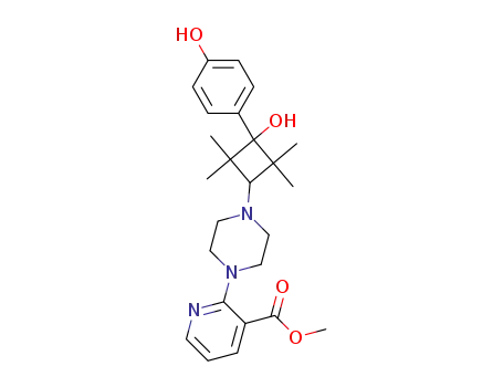 2-{4-[3-hydroxy-3-(4-hydroxy-phenyl)-2,2,4,4-tetramethyl-cyclobutyl]-piperazin-1-yl}-nicotinic acid methyl ester