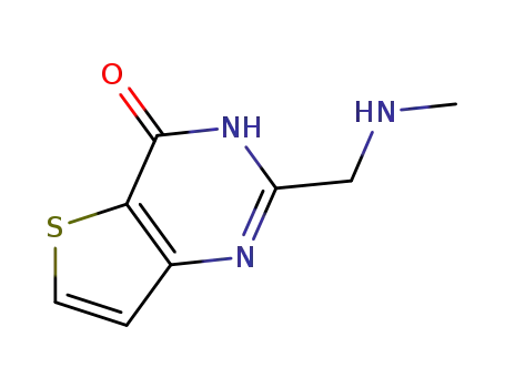 Molecular Structure of 923216-51-7 (2-[(methylamino)methyl]thieno[3,2-d]pyrimidin-4(3H)-one(SALTDATA: HCl))