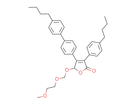 Molecular Structure of 1082605-93-3 (4-(4'-butyl-biphenyl-4-yl)-3-(4-butyl-phenyl)-5-(2-methoxy-ethoxymethoxy)-5H-furan-2-one)