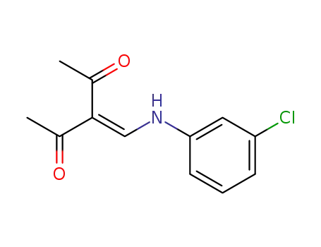Molecular Structure of 83507-74-8 (2,4-Pentanedione, 3-[[(3-chlorophenyl)amino]methylene]-)