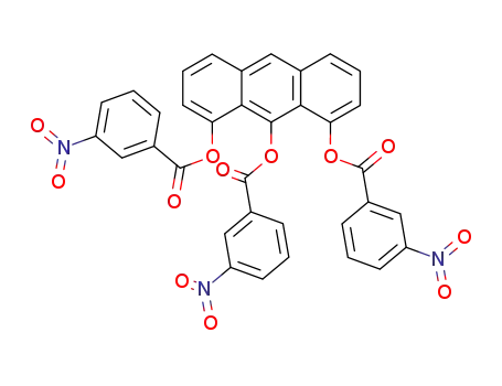 Molecular Structure of 42200-25-9 (1,8,9-tri(3-nitrobenzoyloxy)anthracene)
