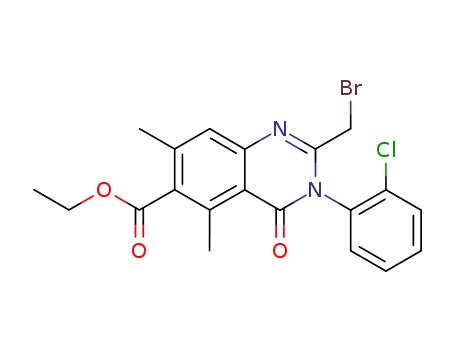 2-bromomethyl-3-(2-chlorophenyl)-6-ethoxycarbonyl-5,7-dimethyl-4(3H)-quinazolinone