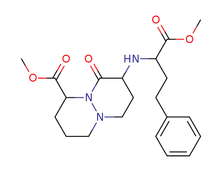 Pyridazino[1,2-a]pyridazine-1-carboxylic acid,
octahydro-8-[[1-(methoxycarbonyl)-3-phenylpropyl]amino]-9-oxo-,
methyl ester