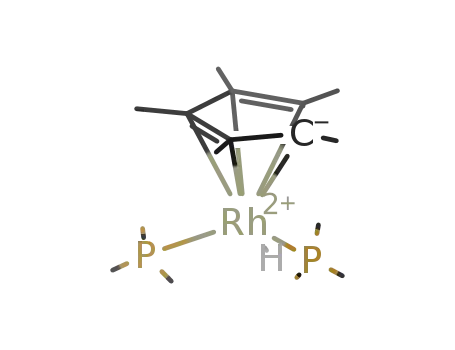 (C<sub>5</sub>(CH<sub>3</sub>)5)Rh(P(CH<sub>3</sub>)3)2H<sup>(1+)</sup>