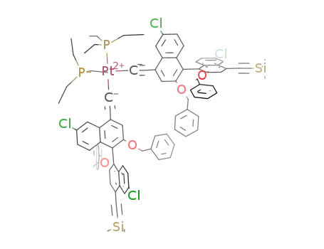 [Si(CH<sub>3</sub>)3C<sub>2</sub>C<sub>20</sub>H<sub>8</sub>Cl<sub>2</sub>(OCH<sub>2</sub>C<sub>6</sub>H<sub>5</sub>)2C<sub>2</sub>]2Pt[P(C<sub>2</sub>H<sub>5</sub>)3]2