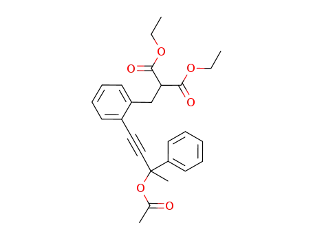 diethyl 2-(2-(3-acetoxy-3-phenylbut-1-ynyl)benzyl)malonate