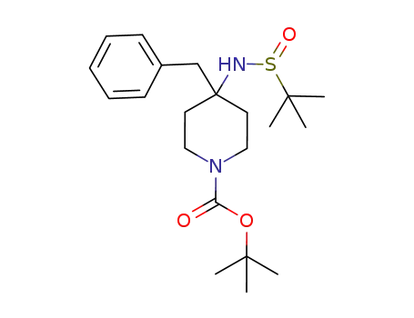 1-Piperidinecarboxylic acid,
4-[[(1,1-dimethylethyl)sulfinyl]amino]-4-(phenylmethyl)-, 1,1-dimethylethyl
ester