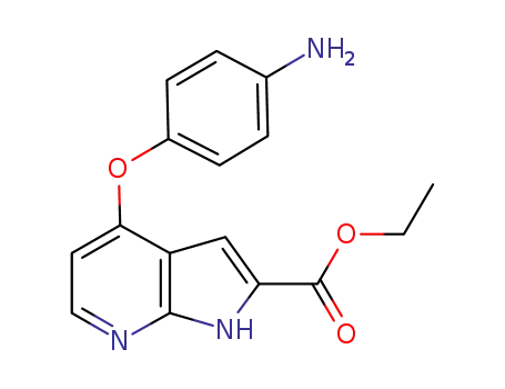 1H-Pyrrolo[2,3-b]pyridine-2-carboxylic acid, 4-(4-aminophenoxy)-, ethyl ester