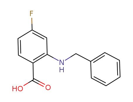 Molecular Structure of 1002965-92-5 (4-fluoro-N-benzylanthranilic acid)
