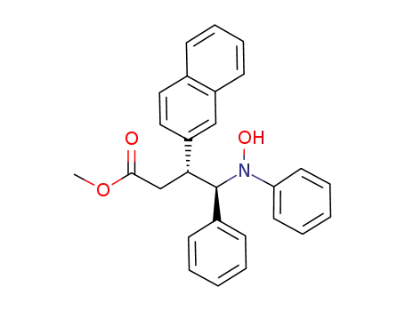 Molecular Structure of 1011267-20-1 ((3R,4R)-methyl 4-(hydroxy(phenyl)amino)-3-(naphthalen-2-yl)-4-phenylbutanoate)