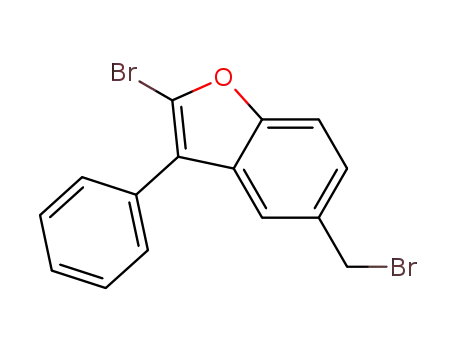 Molecular Structure of 63188-67-0 (Benzofuran, 2-bromo-5-(bromomethyl)-3-phenyl-)