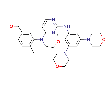 (3-((2-(3,5-dimorpholinophenylamino)pyrimidin-4-yl)(2-methoxyethyl)amino)-4-methylphenyl)methanol