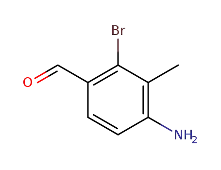 Molecular Structure of 627531-42-4 (Benzaldehyde, 4-amino-2-bromo-3-methyl-)