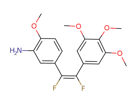 Molecular Structure of 825645-87-2 (Benzenamine,
5-[(1Z)-1,2-difluoro-2-(3,4,5-trimethoxyphenyl)ethenyl]-2-methoxy-)