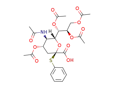 Molecular Structure of 667463-36-7 (PER-O-ACETYL-ALPHA-THIOPHENYL-N-ACETYLNEURAMINIC METHYL ESTER)