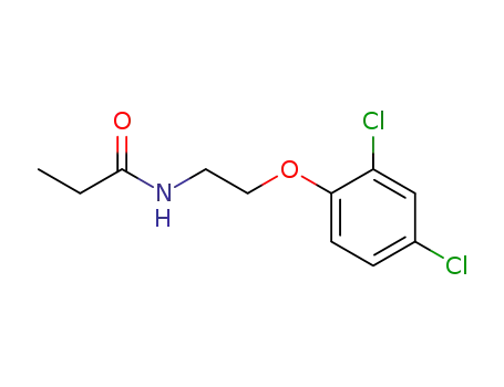 Molecular Structure of 73711-32-7 (Propanamide, N-[2-(2,4-dichlorophenoxy)ethyl]-)