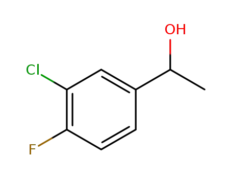 Molecular Structure of 878572-03-3 (1-(3-CHLORO-4-FLUOROPHENYL)ETHAN-1-OL)