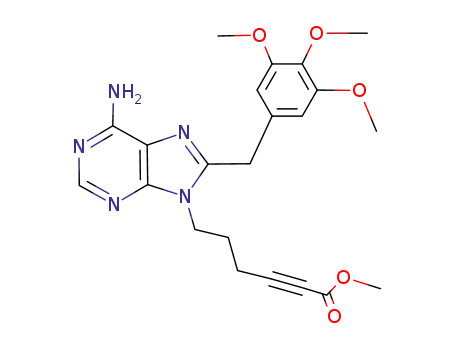 6-amino-9-(5-methoxycarbonylpent-4-ynyl)-8-(3,4,5-trimethoxybenzyl)-9H-purine