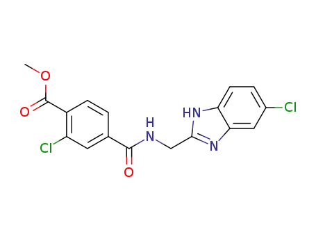 3-chloro-N-(5-chloro-1H-benzoimidazol-2-yl-methyl)-4-methoxycarbonyl-benzamide