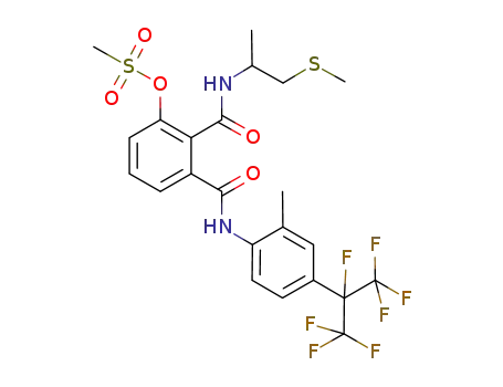 Molecular Structure of 639513-21-6 (N<sup>1</sup>-(4-heptafluoroisopropyl-2-methylphenyl)-N<sup>2</sup>-[1-methyl-2-(methylthio)-ethyl]-3-methanesulfonyloxyphthalamide)