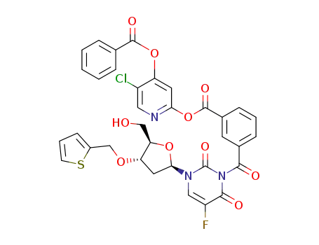 3'-O-(2-thienyl)methyl-3-[3-(4-benzoyloxy-5-chloro-2-pyridyloxycarbonyl) benzoyl]-2'-deoxy-5fluorouridine