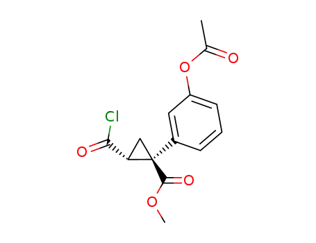 (1R,2R)-2-acetoxyphenyl-2-trans-carbomethoxycyclopropane carboxylic acid chloride
