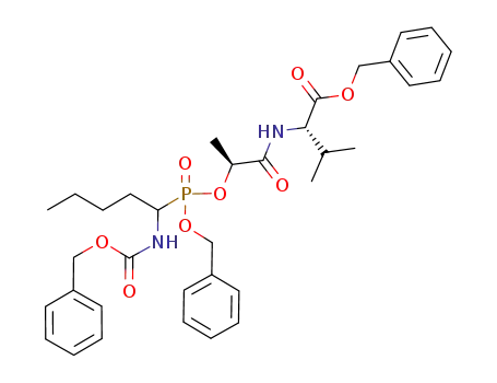 benzyl (2S)-2-{[(2S)-2-{[(R,S)-1-benzyloxycarbonylaminopentyl(benzyloxy)phosphoryl]oxy}propanoyl]amino}-3-methylbutanoate