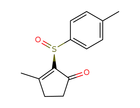 Molecular Structure of 86505-47-7 (2-Cyclopenten-1-one, 3-methyl-2-[(4-methylphenyl)sulfinyl]-, (S)-)