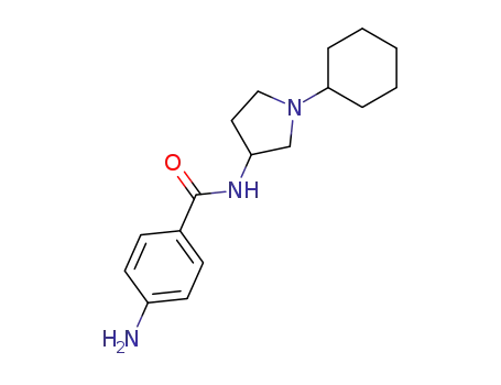 Molecular Structure of 28506-05-0 (Benzamide, 4-amino-N-(1-cyclohexyl-3-pyrrolidinyl)-)