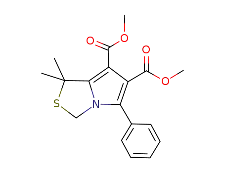 dimethyl 1,1-dimethyl-5-phenyl-1H,3H-pyrrolo[1,2-c]thiazole-6,7-dicarboxylate