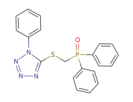 Molecular Structure of 1021879-80-0 (α-(diphenylphosphoryl)methyl 5-(1-phenyl)-1H-tetrazolyl sulfide)