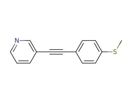 Molecular Structure of 1019322-07-6 (1-(4-(methylthio)phenyl)-2-(3-pyridyl)acetylene)