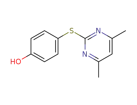 Molecular Structure of 107718-34-3 (4-[(4,6-DIMETHYLPYRIMIDIN-2-YL)THIO]PHENOL)