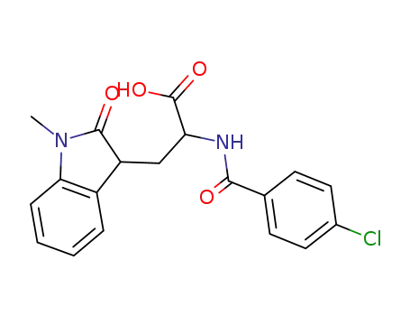 1H-Indole-3-propanoic acid,
a-[(4-chlorobenzoyl)amino]-2,3-dihydro-1-methyl-2-oxo-