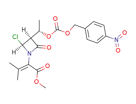 methyl 2-[(3S,4S)-4-chloro-3-{(1S)-1-(p-nitrobenzyloxycarbonyloxy)ethyl}-2-oxoazetidin-1-yl]-3-methylbut-2-enoate