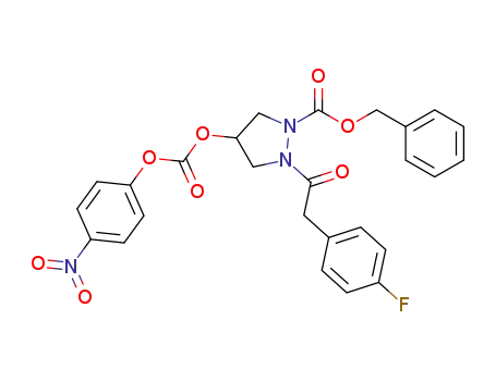 1-Pyrazolidinecarboxylic acid,
2-[(4-fluorophenyl)acetyl]-4-[[(4-nitrophenoxy)carbonyl]oxy]-,
phenylmethyl ester