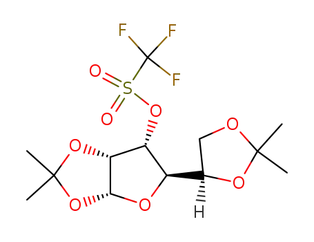 Molecular Structure of 55951-90-1 (1,2:5,6-di-O-isopropylidene-3-O-trifluoromethanesulfonyl-α-D-allofuranose)