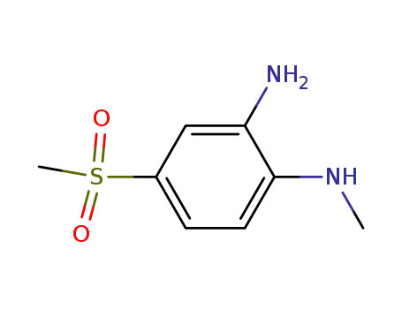 Molecular Structure of 73097-51-5 (3-AMino-4-MethylaMinoMethylsulfonylbenzene)