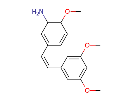 Molecular Structure of 586410-12-0 (CIS-3,4',5-TRIMETHOXY-3'-AMINOSTILBENE)