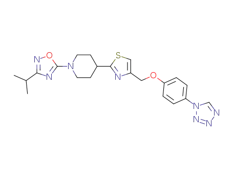 1-(3-isopropyl-[1,2,4]oxadiazol-5-yl)-4-[4-(4-tetrazol-1-ylphenoxymethyl)thiazol-2-yl]piperidine
