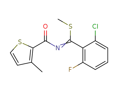 methyl 2-chloro-6-fluoro-N-[(3-methyl-2-thiophene)carbonyl]benzenecarboximidiothioate
