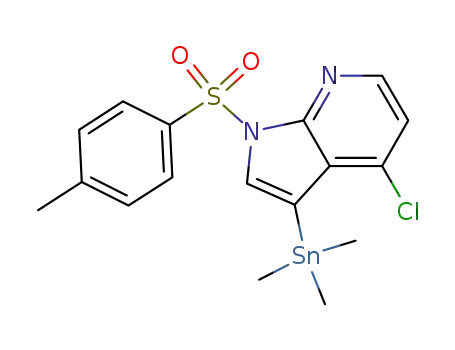 4-chloro-1-[(4-methylphenyl)sulfonyl]-3-(trimethylstannyl)-1H-pyrrolo[2,3-b]pyridine