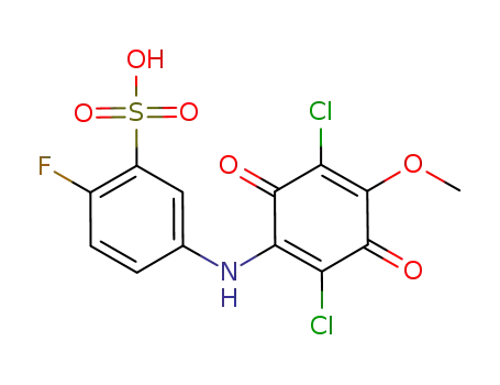 C<sub>13</sub>H<sub>8</sub>Cl<sub>2</sub>FNO<sub>6</sub>S