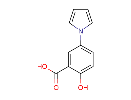 Molecular Structure of 53242-70-9 (2-HYDROXY-5-(1 H-PYRROL-1-YL)BENZOIC ACID)