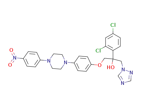 2-(2,4-Dichlorophenyl)-3-(4-[4-(4-nitrophenyl)piperazin-1-yl]phenoxy)-1-(1H-1,2,4-triazol-1-yl)propan-2-ol