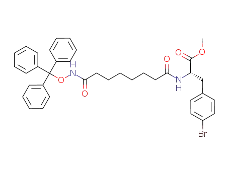 (S)-3-(4-bromophenyl)-2-(7-trityloxycarbamoylheptanoylamino)propionic acid methyl ester