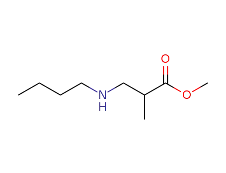 Molecular Structure of 13604-68-7 (METHYL 3-(BUTYLAMINO)-2-METHYLPROPANOATE)