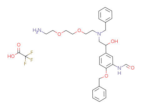 N-(5-((2-((2-(2-(2-aminoethoxy)ethoxy)ethyl)benzyl)amino)-1-hydroxyethyl)-2-(benzyloxy)phenyl)formamide trifluoroacetate
