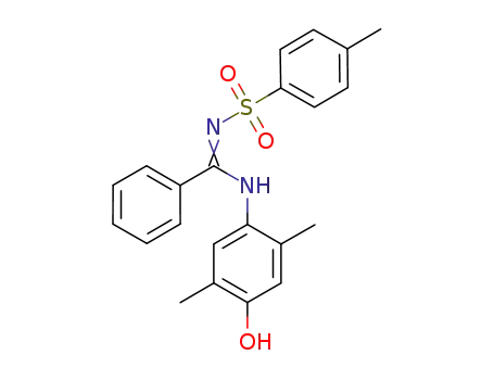 Molecular Structure of 461672-30-0 (N-(4-hydroxy-2,5-dimethylphenyl)-N'-(4-methylphenylsulfonyl)benzimidamide)